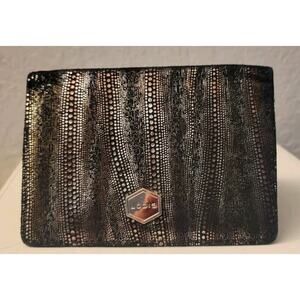 Lodis Fold Close Mirror Wallet/ Card Holder Stripe Pattern Boho Nice Condition